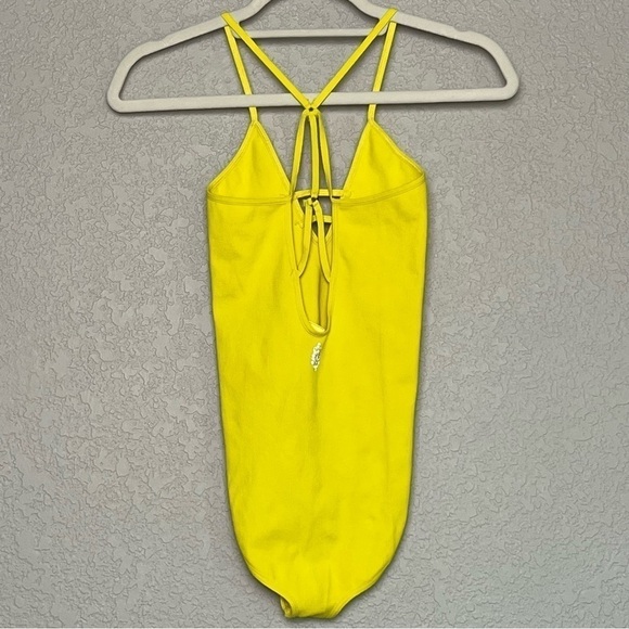 NWT FREE PEOPLE Bodysuit V-Neck‎ Strappy Sleeveless Low Back Dance Leotard XS/S - Picture 8 of 12
